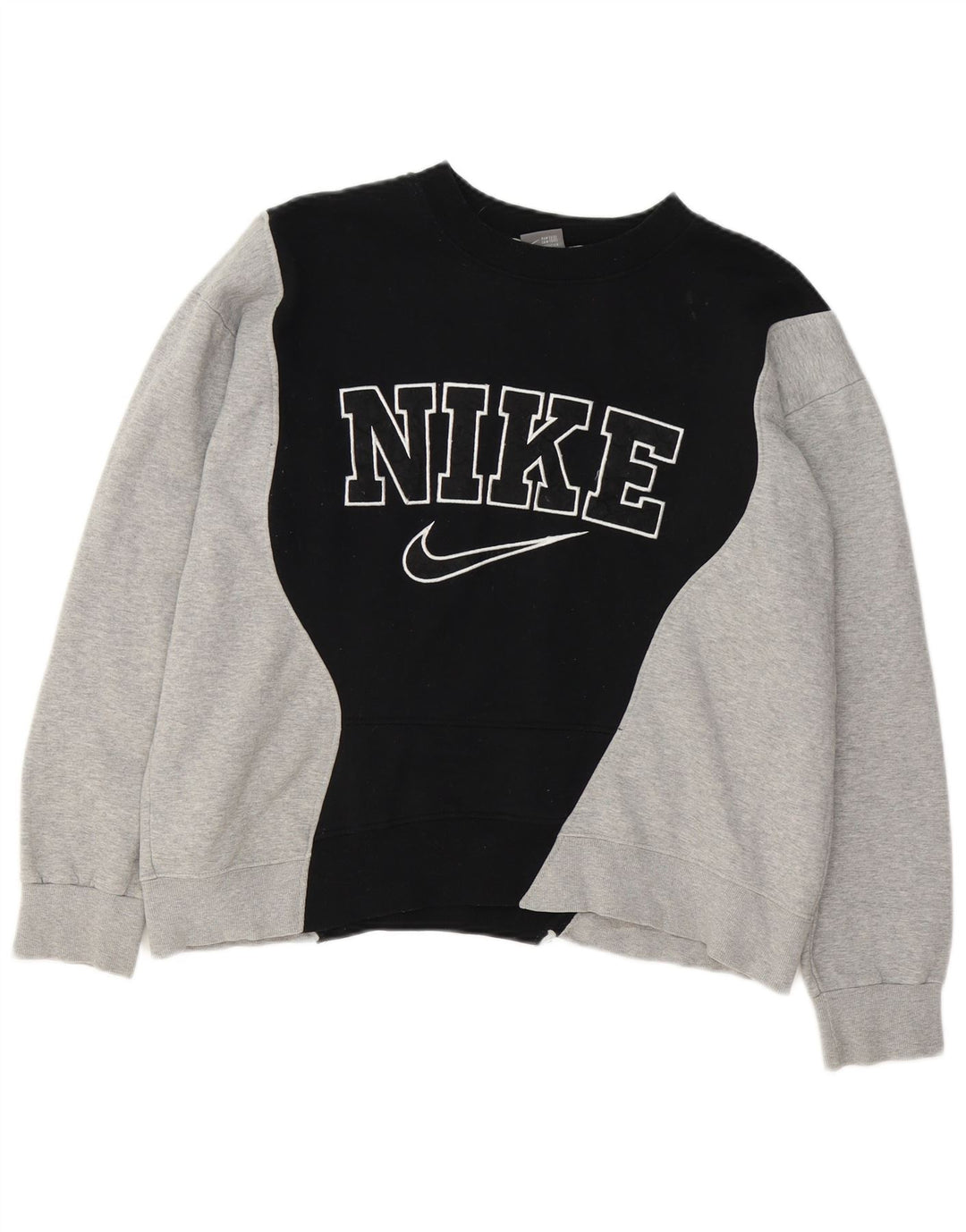 Pulover de hanorac grafic Nike pentru femei UK 14 Medium Black Colorblock