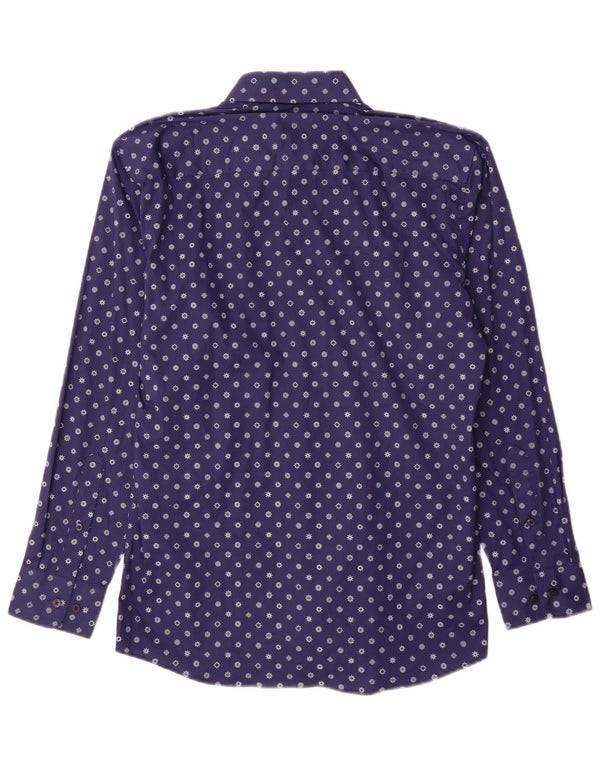 Cămașă pentru bărbați Calvin Klein Slim Fit Mărimea 39 Medium Bleumarin Bumbac Floral