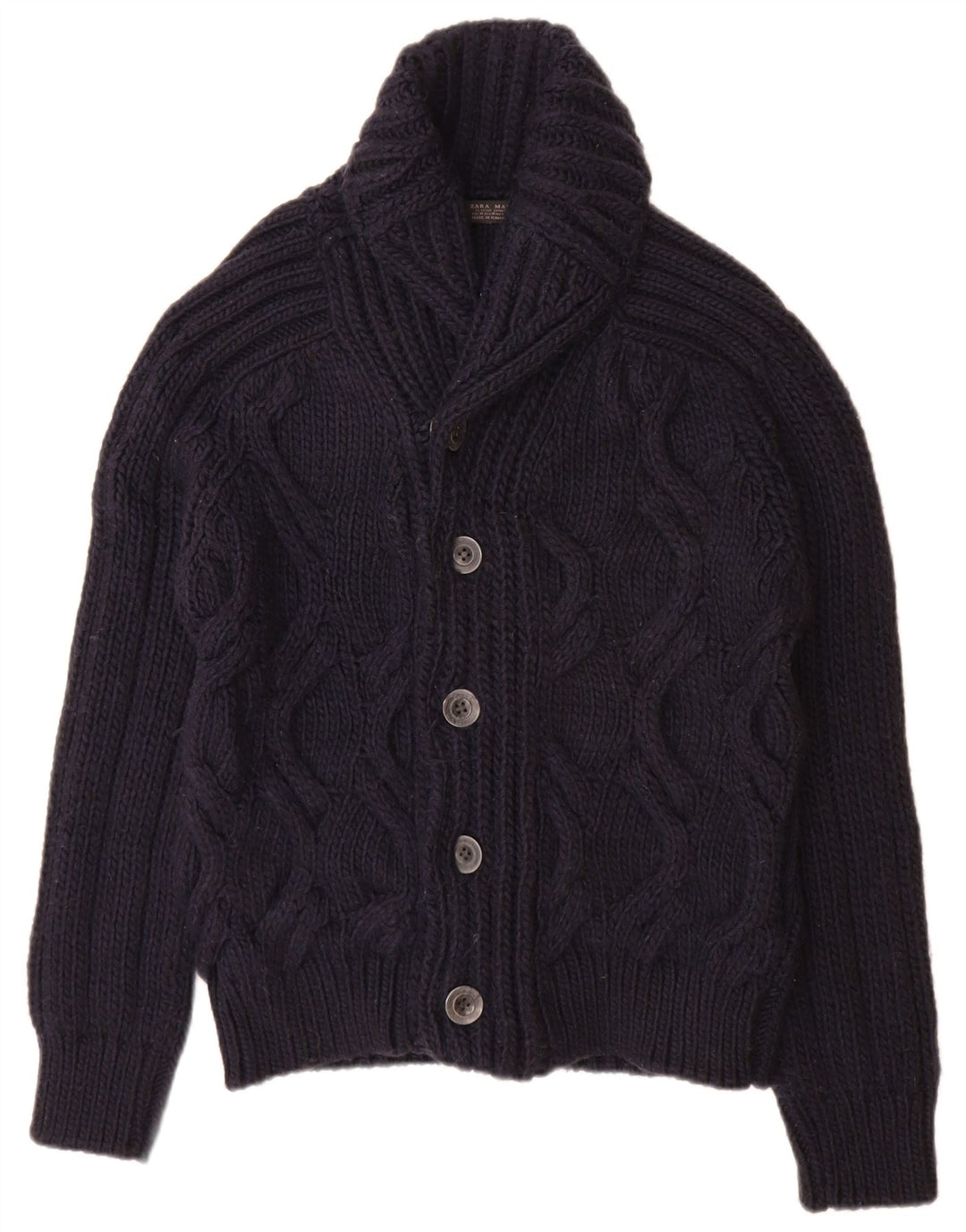 Pulover cardigan pentru bărbați Zara Mediu Bleumarin Acrilic