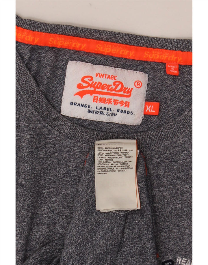 SUPERDRY Tricou Bărbați Top XL Bumbac Pete Albastru