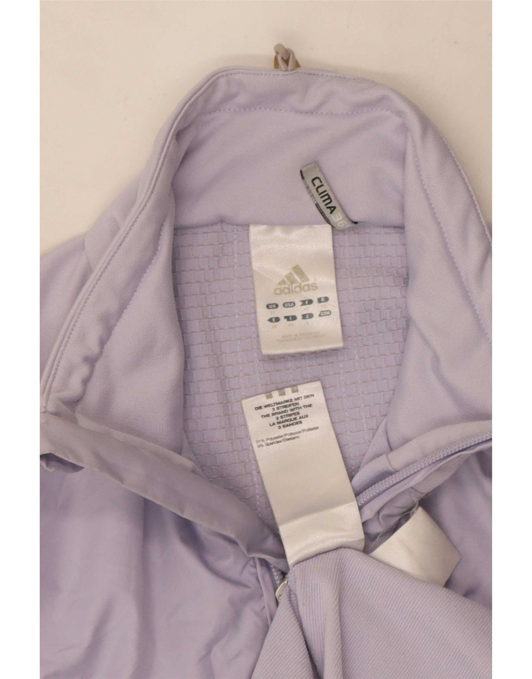 Jachetă de top pentru trening Adidas Clima 365 pentru femei UK 12 Poliester violet mediu