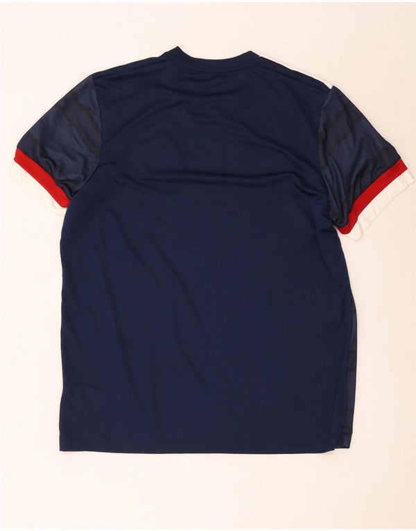Tricou cu grafic Ferrari pentru bărbați Adidas Top XL Bleumarin Poliester cu dungi