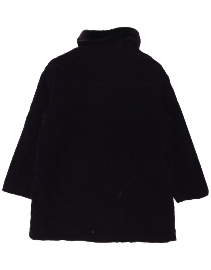 Jaeger Pardesiu de velur pentru femei UK 14 Medium Bleumarin Poliester