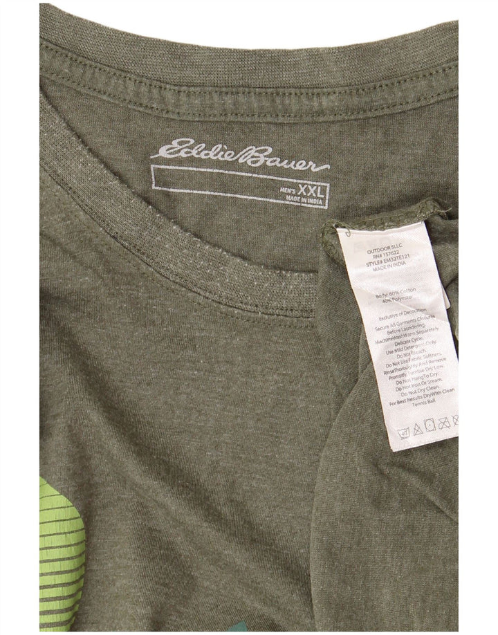 Tricou grafic pentru bărbați Eddie Bauer Top 2XL bumbac kaki