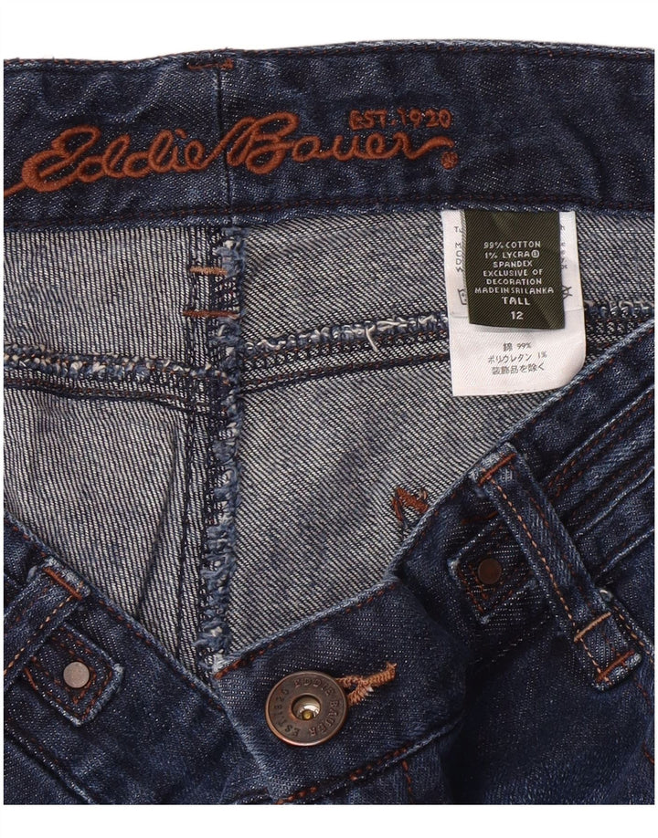 EDDIE BAUER Blugi Capri înalți pentru femei US 12 mare W34 L23 bumbac bleumarin