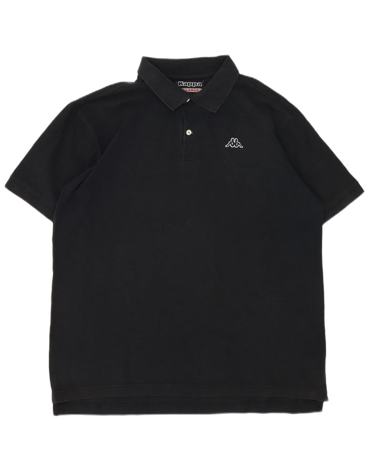 Cămașă polo pentru bărbați KAPPA XL bumbac negru