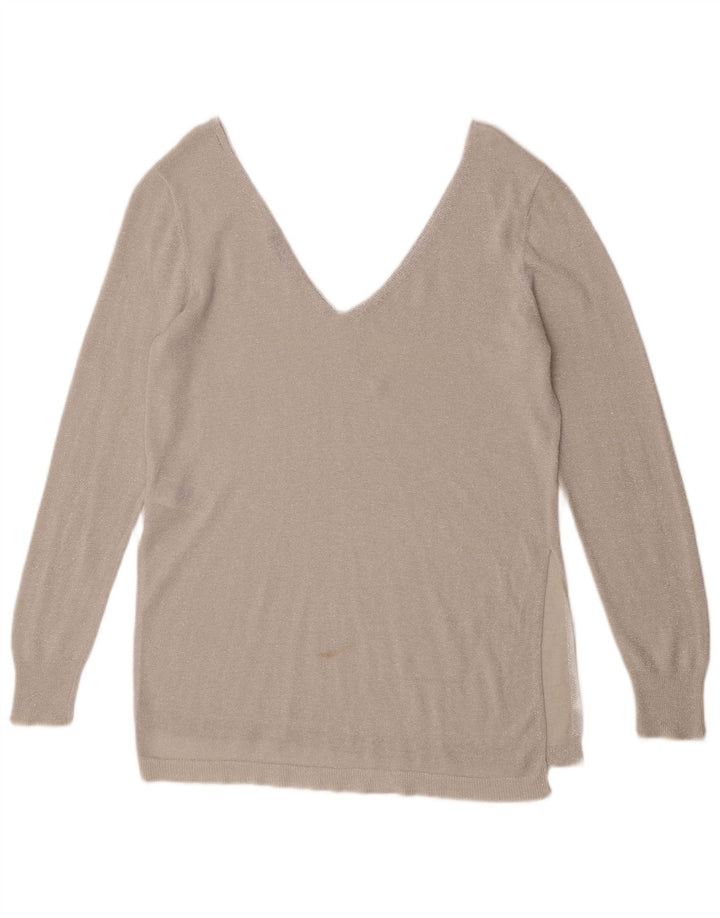 Oasis Top pentru femei cu mânecă lungă UK 16 mare, gri, viscoză cu pături