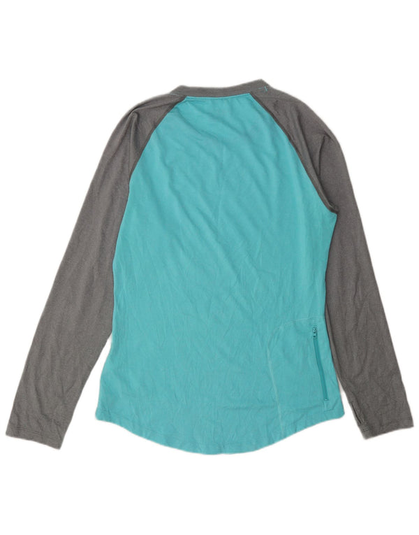 Patagonia Top pentru femei cu mânecă lungă UK 10 Small Turcoaz Colorblock