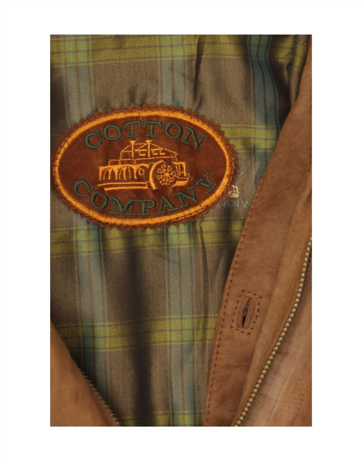 VINTAGE Mens Leather Jacket UK 42 XL Brown Vintage Vintage and Second-Hand Vintage from Messina Hembry 
