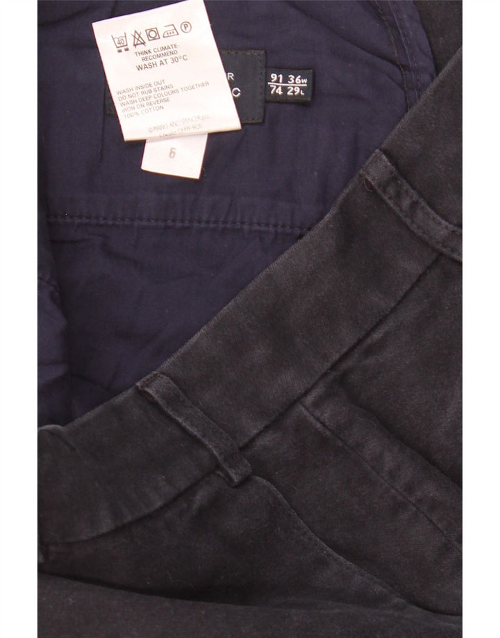 MARKS & SPENCER Pantaloni chino pentru bărbați Blue Harbour W36 L29 bleumarin