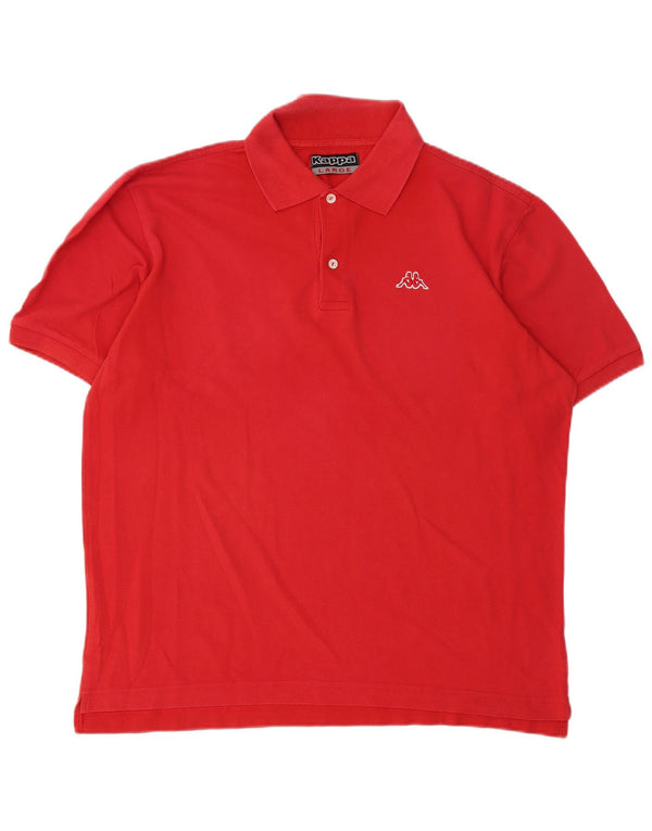 Kappa Mens Polo Shirt Large Red Cotton