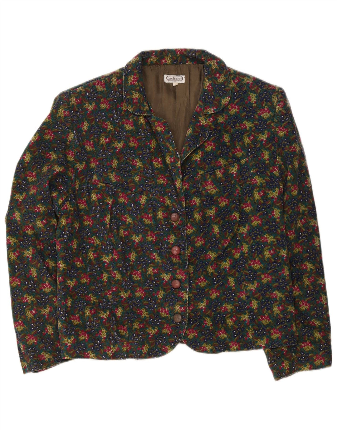 Sacou Blazer Femei Cacharel 4 Nasturi EU 42 Mari Multicolore Floral