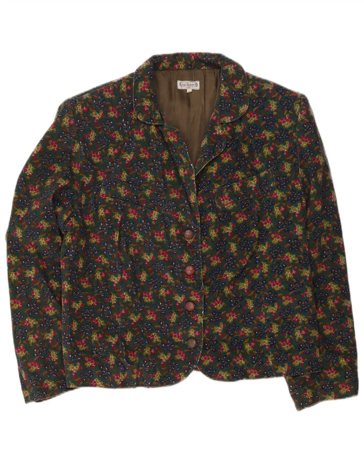 Sacou Blazer Femei Cacharel 4 Nasturi EU 42 Mari Multicolore Floral