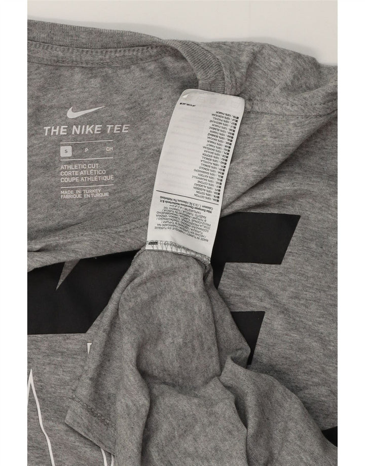 Tricou grafic pentru bărbați NIKE Athletic Fit Top mic, gri, bumbac