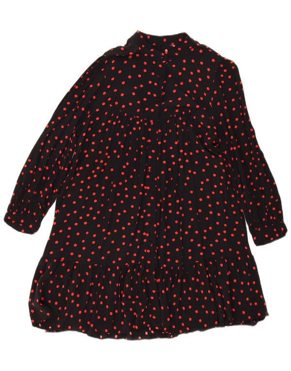 Rochie vintage pentru femei cu etaje UK 14, mare, cu pete negre