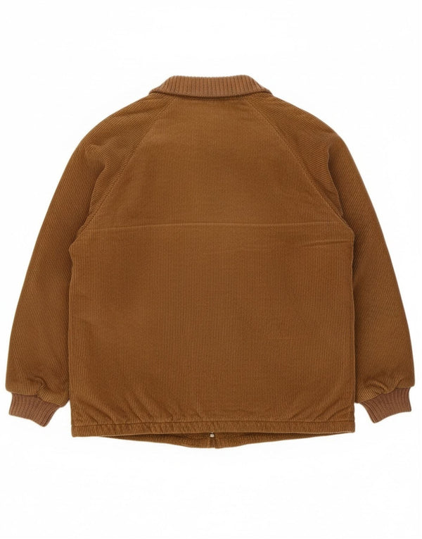 Jachetă vintage reversabilă din velur pentru femei UK 12 Medium Brown Colorblock