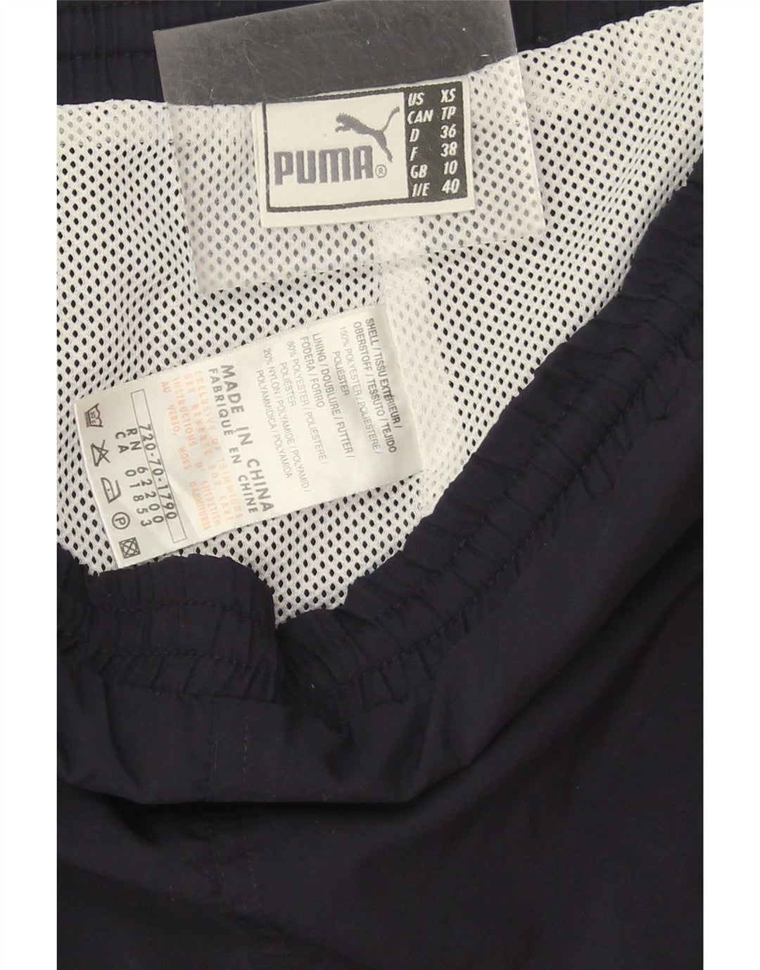 PUMA Womens Tracksuit Trousers UK 10 Small Navy Blue Polyester Vintage Puma and Second-Hand Puma from Messina Hembry 
