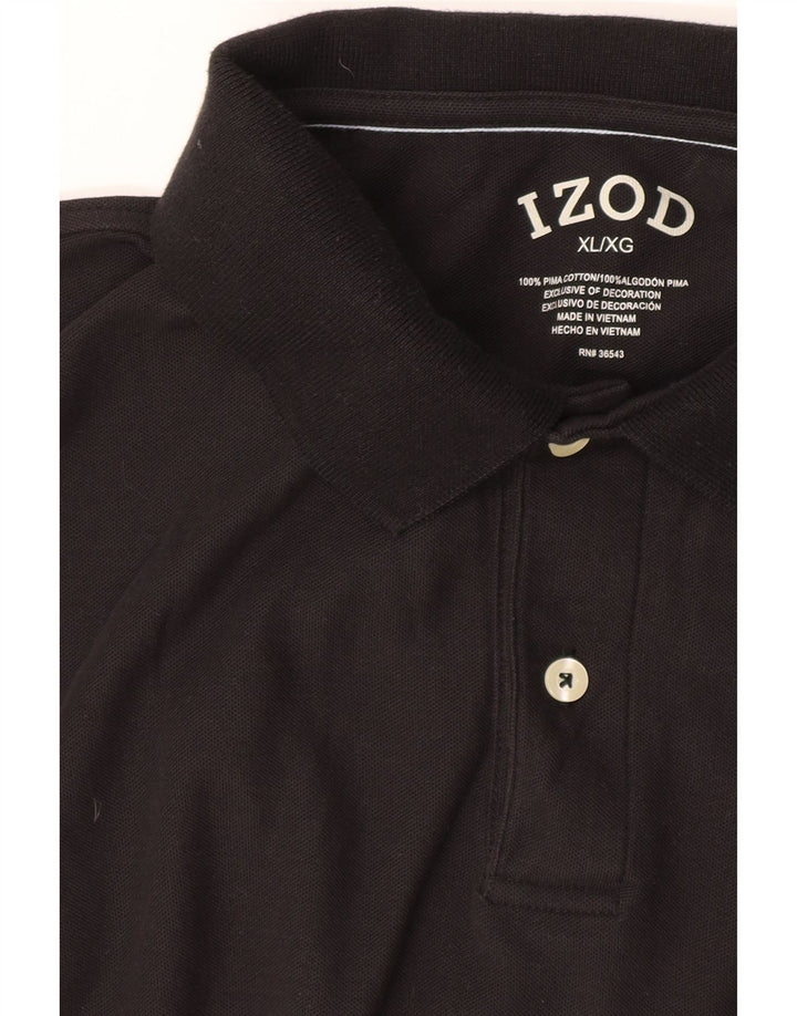 Cămașă polo Izod pentru bărbați XL bumbac negru