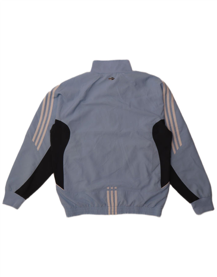 Jachetă de top pentru trening Adidas Climalite pentru bărbați UK 38/40 Medium Blue Colorblock