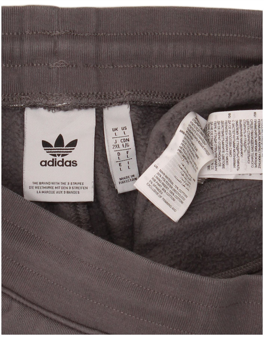 Pantaloni de trening Adidas pentru bărbați Joggeri mari, gri, bumbac