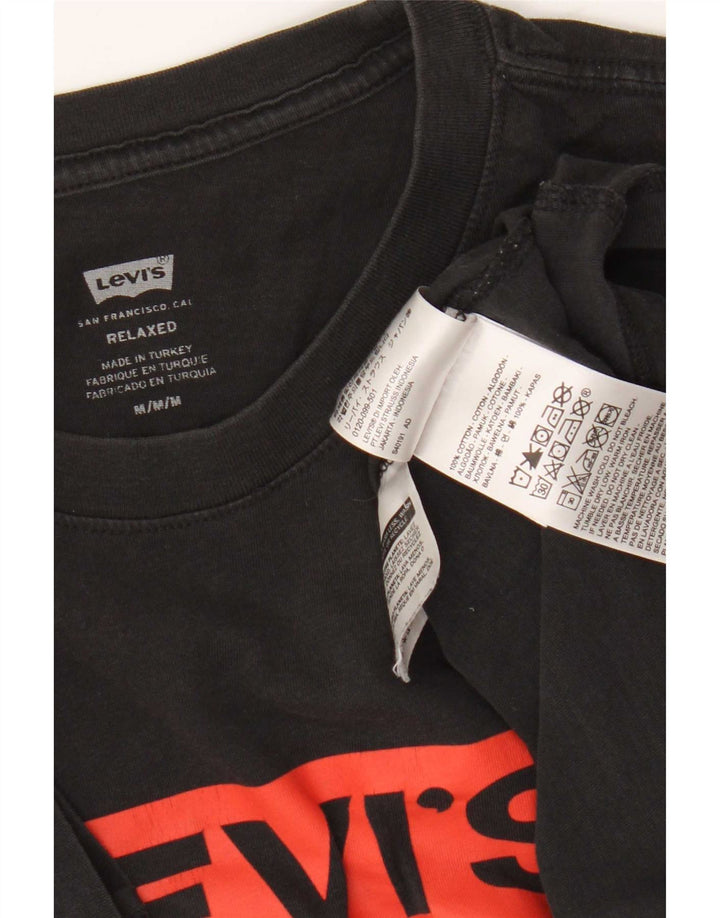 Tricou grafic pentru bărbați Levi's Relaxed Fit Top, bumbac mediu negru