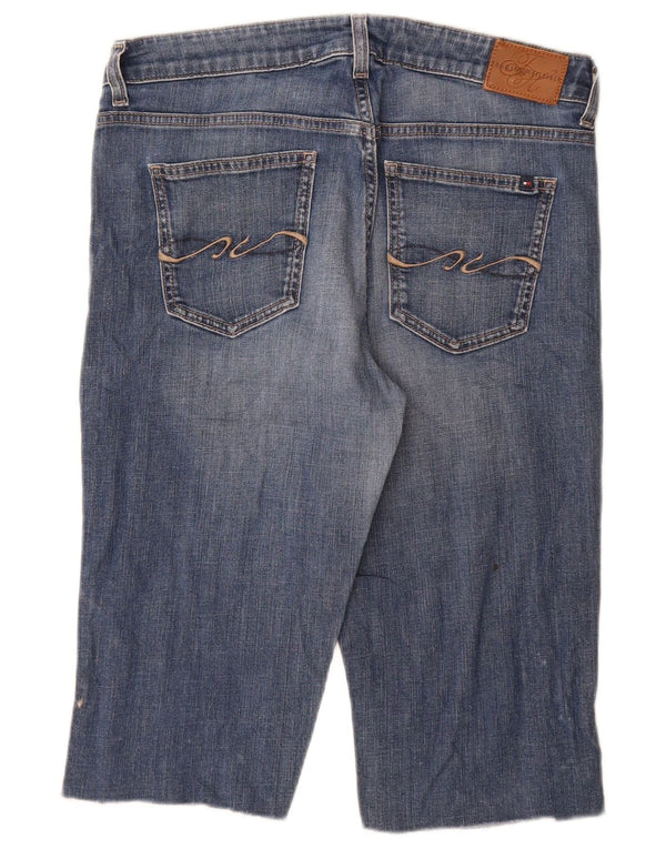 Pantaloni scurți din denim pentru femei Tommy Hilfiger W30, bumbac albastru mediu