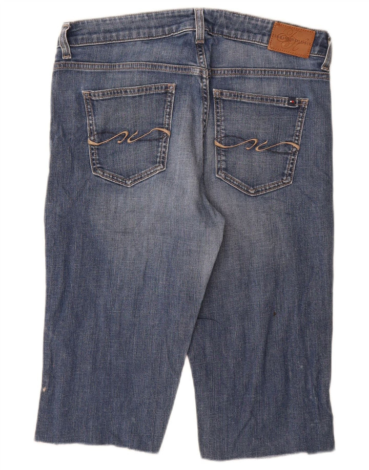 Pantaloni scurți din denim pentru femei Tommy Hilfiger W30, bumbac albastru mediu