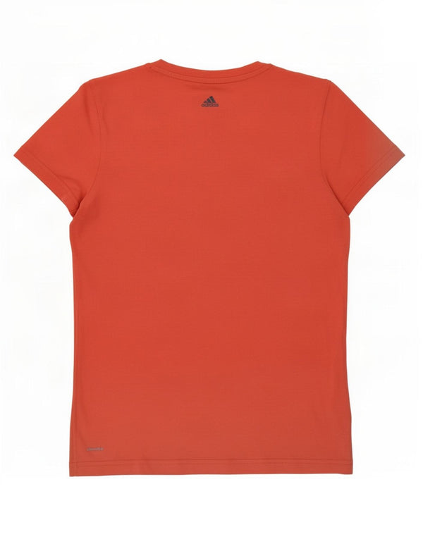 Tricou cu grafic Climalite Adidas pentru femei Top UK 10 Small Pink Bumbac