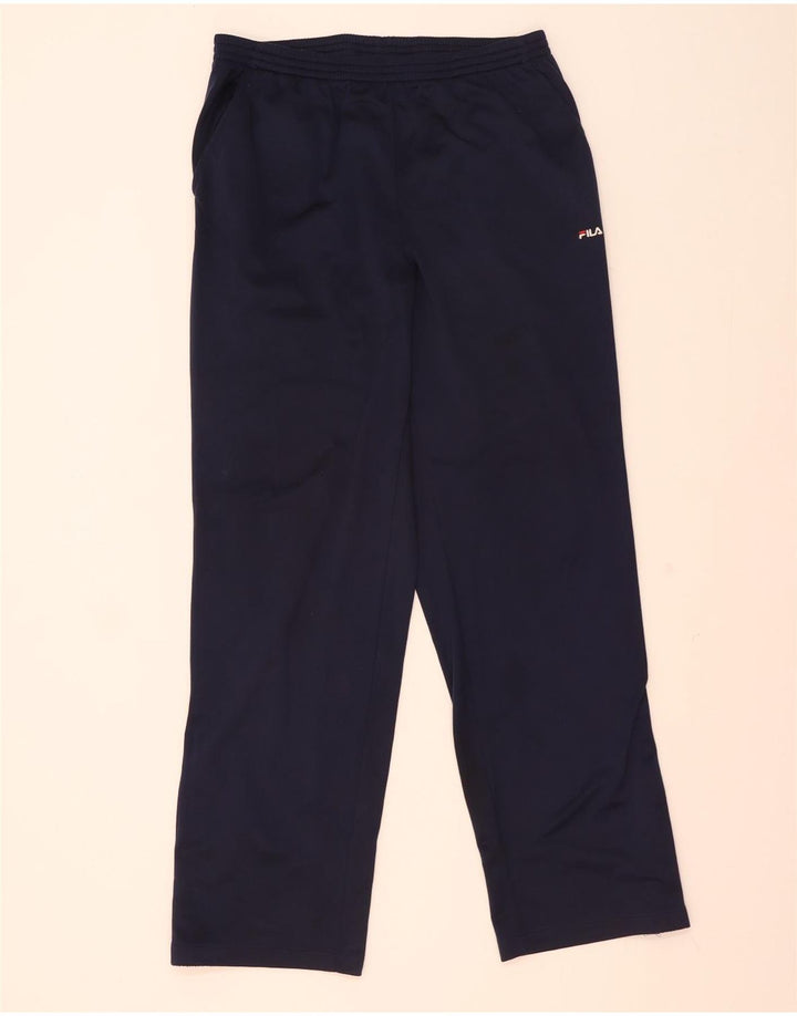 Pantaloni de trening Fila pentru bărbați, poliester mediu bleumarin