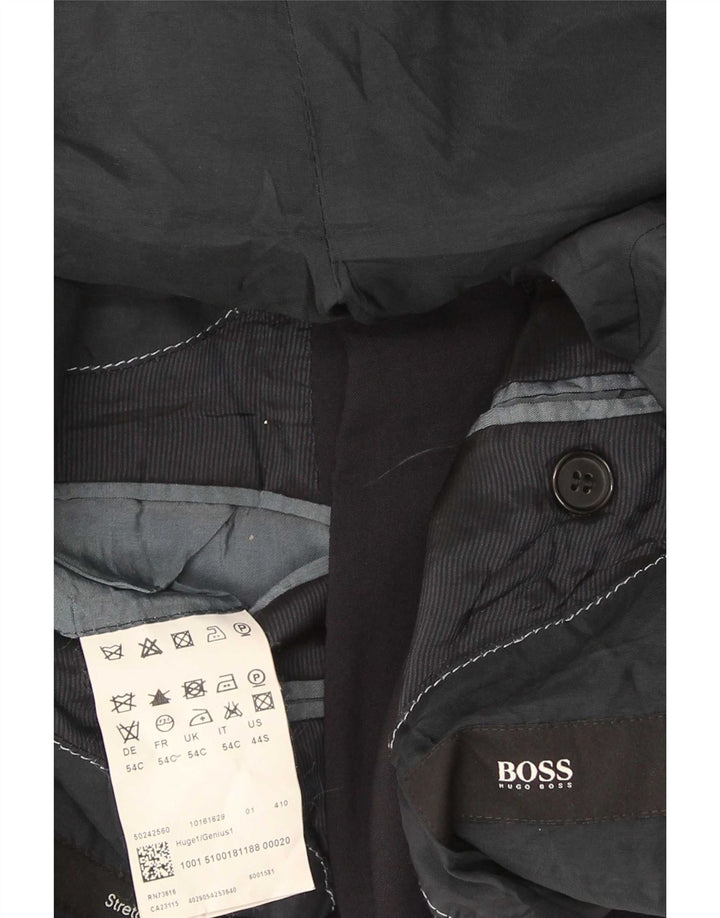 Blazer pentru bărbați Hugo Boss cu 2 nasturi EU 54 2XL Lână virgină bleumarin
