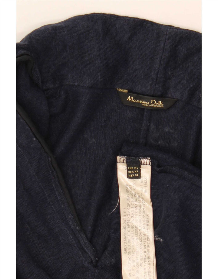 Bluză Massimo Dutti pentru femei, UK 18 XL, in albastru bleumarin