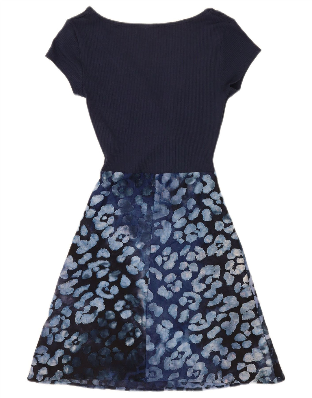 Rochie A-Line Desigual pentru femei cu model abstract, UK 12, viscoză albastră medie