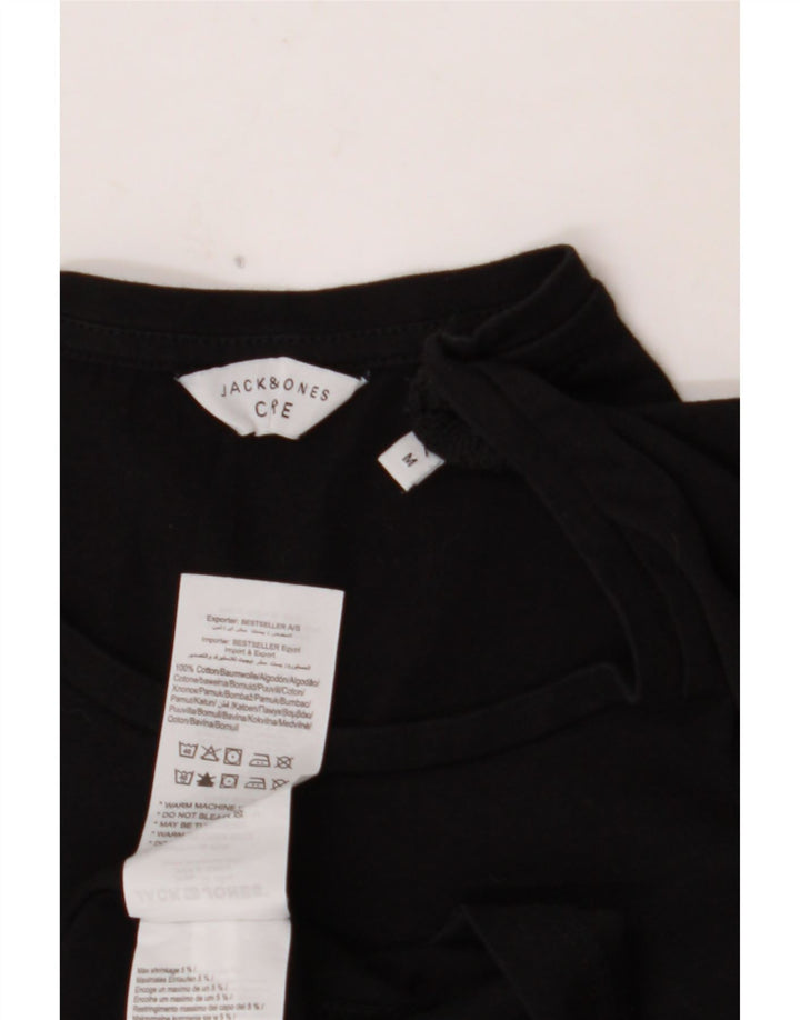 JACK & JONES Tricou grafic pentru bărbați Top mediu din bumbac negru