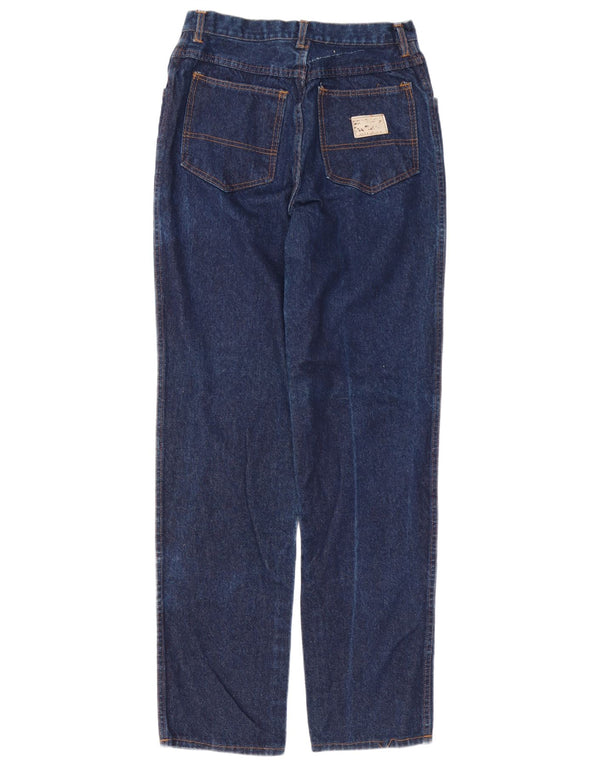 Blugi conici vintage cu talie înaltă pentru femei W30 L34 bleumarin