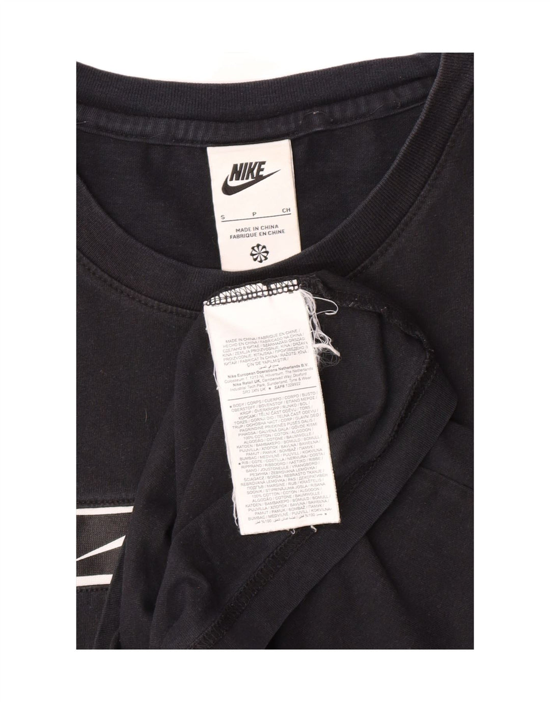 NIKE Mens Graphic T-Shirt Top Small Black Cotton Vintage Nike and Second-Hand Nike from Messina Hembry 
