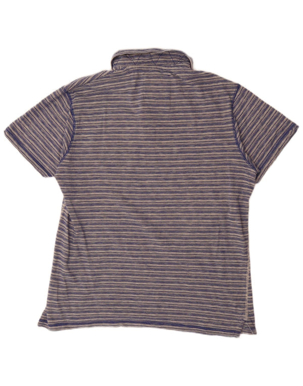 Tricou polo pentru bărbați Weird Fish, XL, bleumarin, bumbac cu dungi