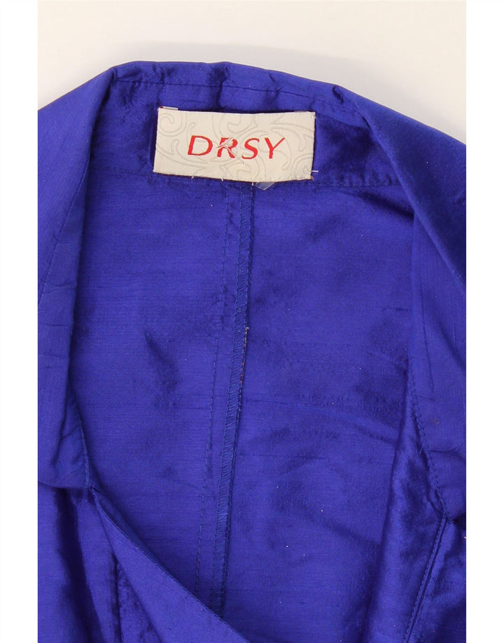 VINTAGE Womens 3/4 Sleeve Cardigan Top UK 14 Medium Blue Vintage Vintage and Second-Hand Vintage from Messina Hembry 