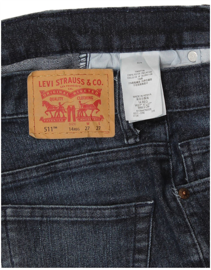 LEVI'S Blugi 511 Slim pentru fete 13-14 ani L27 L27 Bumbac albastru