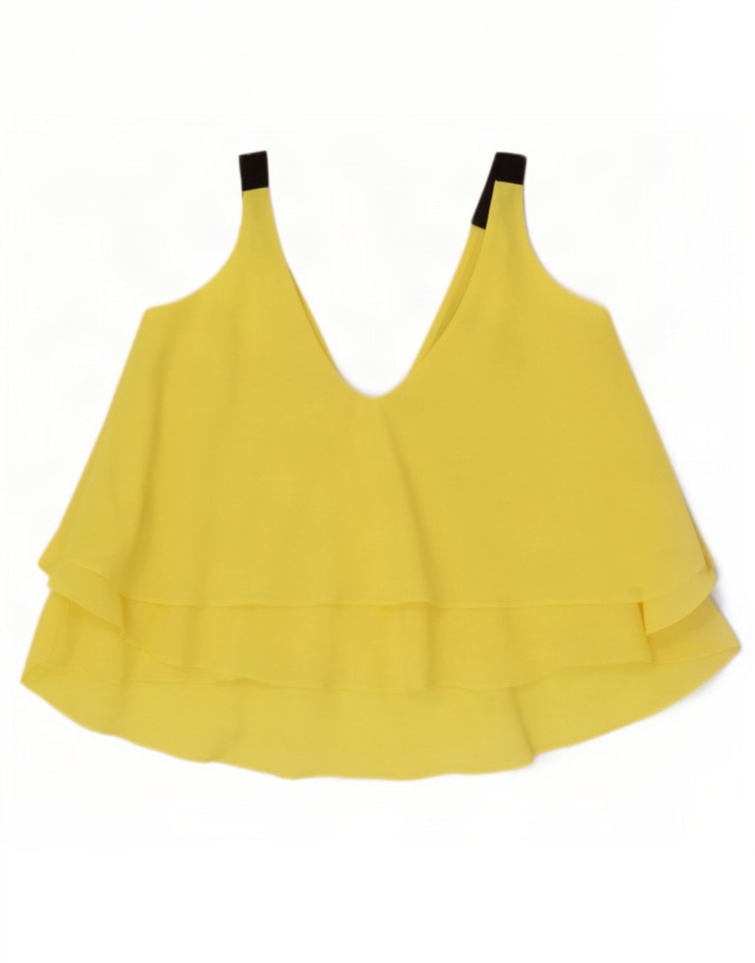 Top cu camis supradimensionat pentru femei Zara UK 10 Poliester galben mic