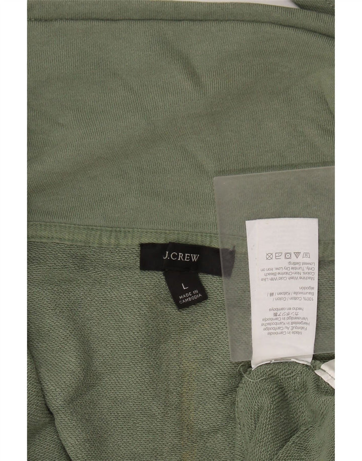 J. CREW Pulover pentru femei, cu fermoar supradimensionat, cu gât, UK 16, mare, verde