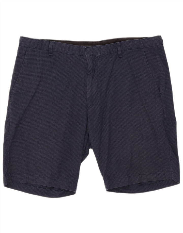 Pantaloni scurți chino pentru bărbați Calvin Klein W36, cu carouri mari bleumarin