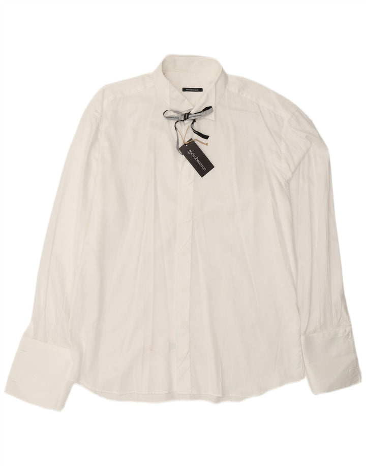 Cămașă formală pentru bărbați ROCCOBAROCCO Mărimea 17 1/2 44 XL Alb