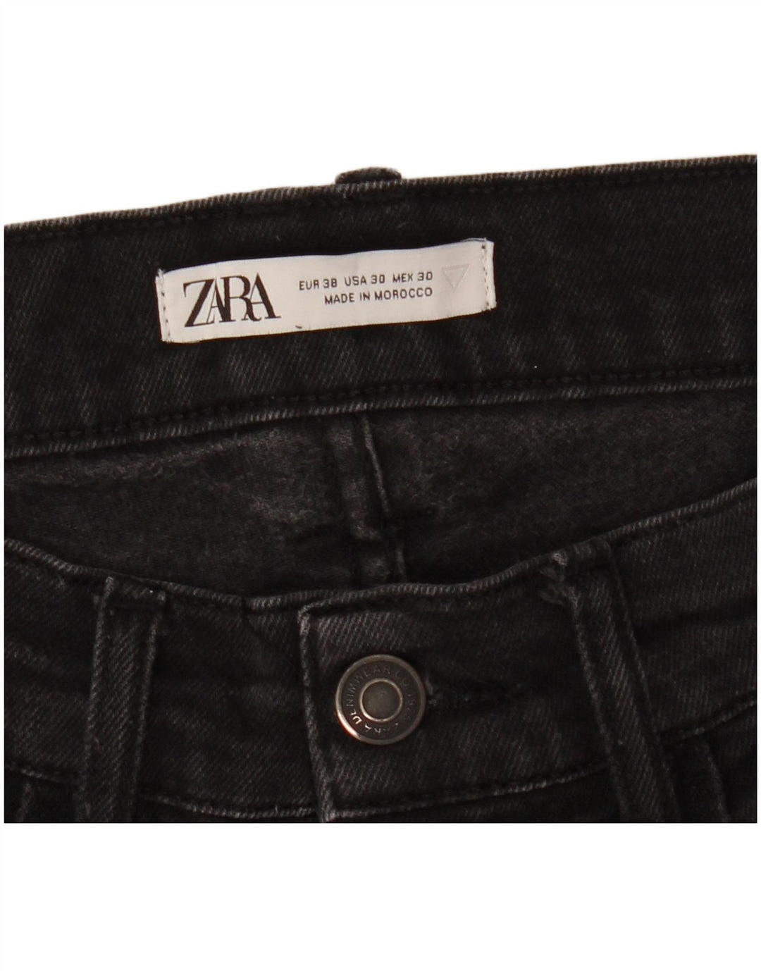 Blugi Slim Bărbați ZARA EU 38 Mici W30 L31 Negri