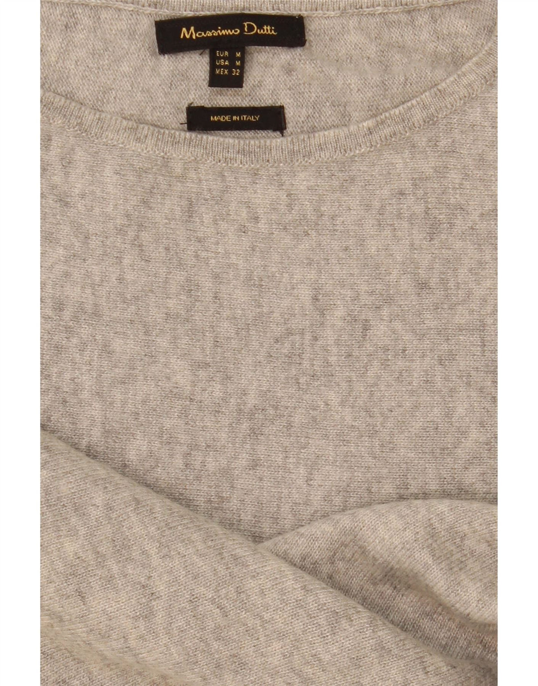 Pulover pentru femei Massimo Dutti cu gâtul barca UK 14 Medium Gri Pete