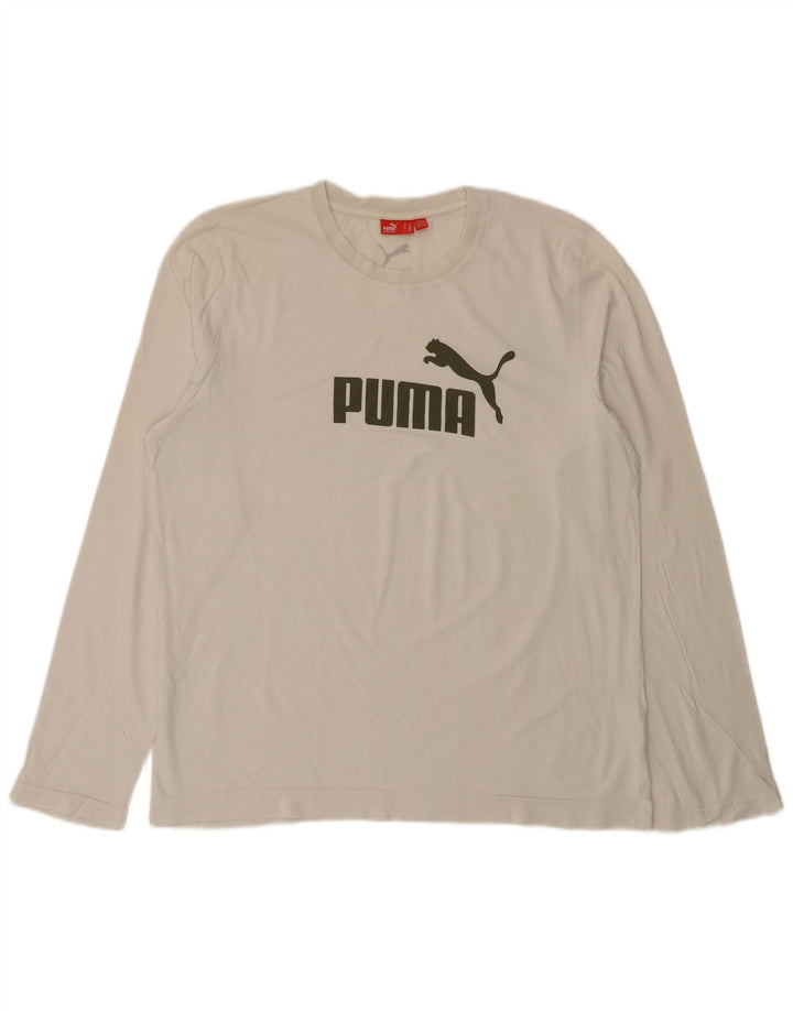 Tricou cu mânecă lungă Puma pentru bărbați, XL, alb