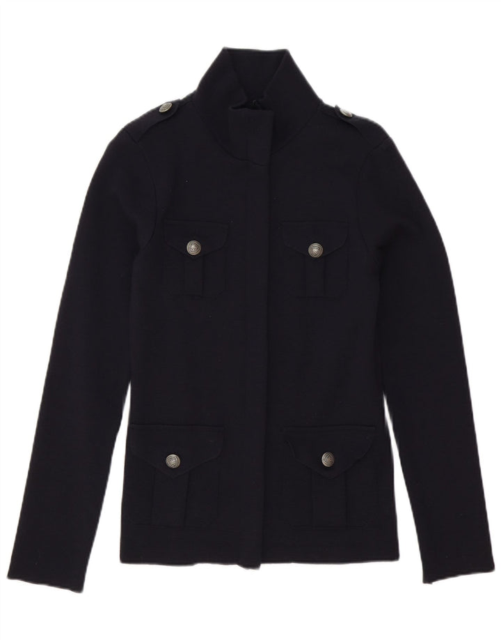 Pulover cardigan Blauer pentru femei UK 10 Mic Lână bleumarin