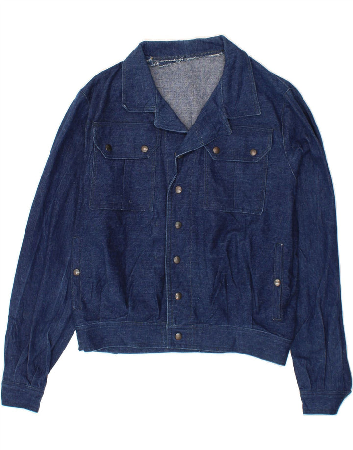 VINTAGE Womens Denim Jacket UK 16 Large Blue Vintage Vintage and Second-Hand Vintage from Messina Hembry 