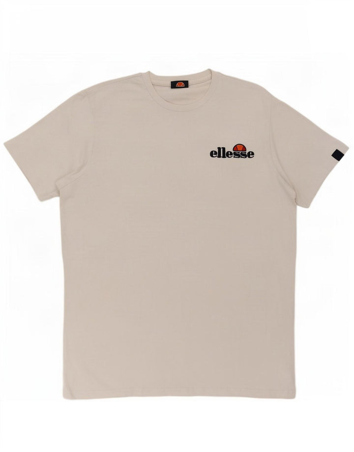 Tricou grafic pentru bărbați Ellesse Top mare din bumbac alb