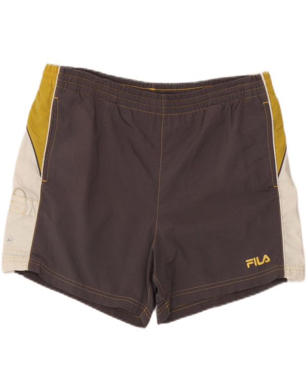 Pantaloni scurți de înot Fila pentru bărbați, gri mediu, color block