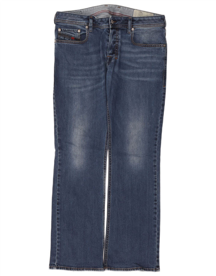 DIESEL Blugi pentru bărbați Zatiny Acid Wash Regular Bootcut W34 L30 bleumarin